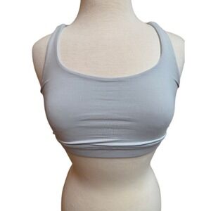 Lululemon Energy sports Bra Light Grey Crisscross Straps Size 6